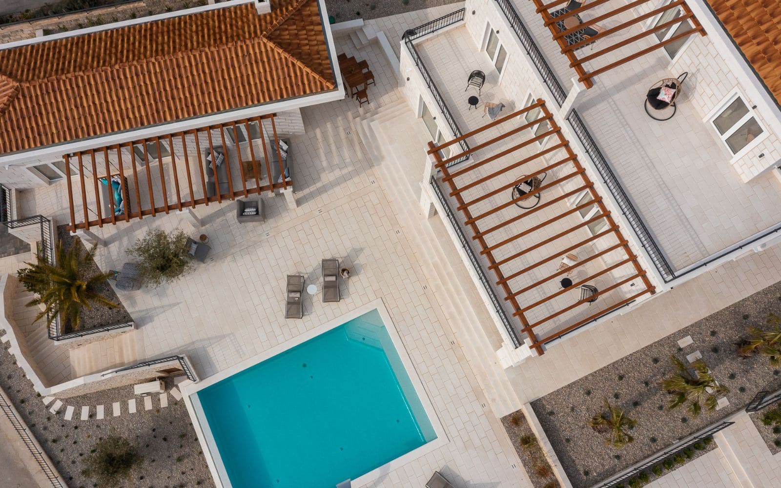 Drone View Of The Villa